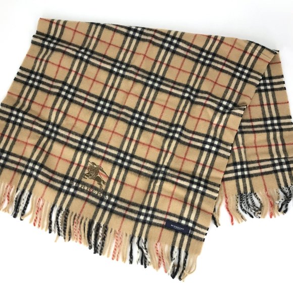 Burberry Jumbo Nova Check Wool Scarf NEW Vintage w Box - Picture 3 of 5